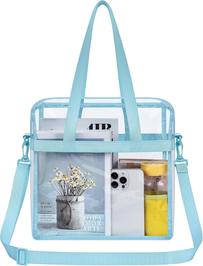 USPECLARE Clear Tote Bag for Stadium Events, 12x6x12 Transparent Stadium Bag for Work, Sports Games,Gym，Concerts - Image 2